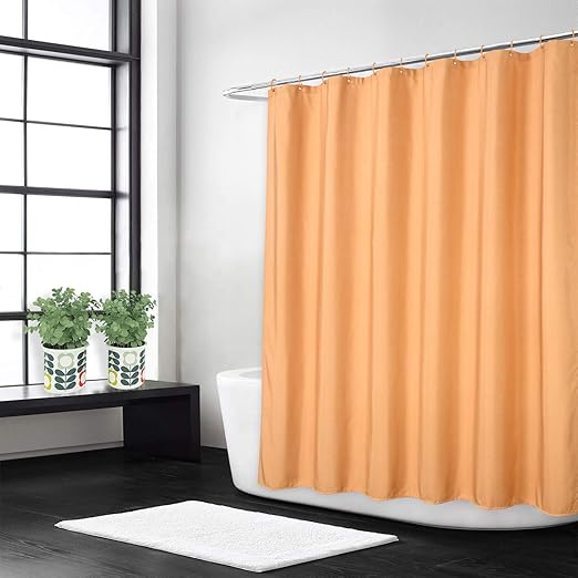 Amazon Com Caromio Fabric Shower Curtains 78 Inches Length Flax