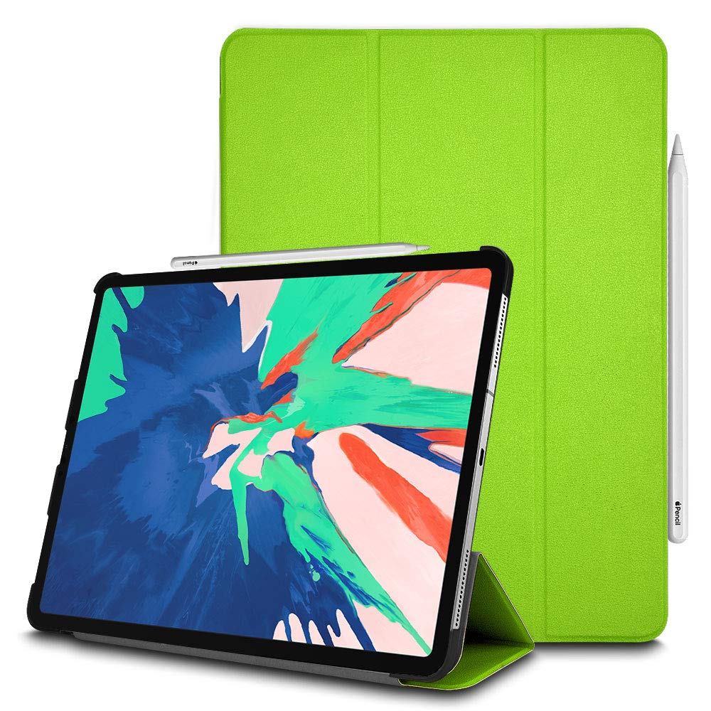 TECHGEAR Smart Case fits New Apple iPad Pro 11 2018, [Apple Pencil Compatible] Smart Case Tri-fold Stand Cover with Corner Protection [Auto Wake/Sleep] for iPad Pro 11 Inch 2018 ONLY - Green