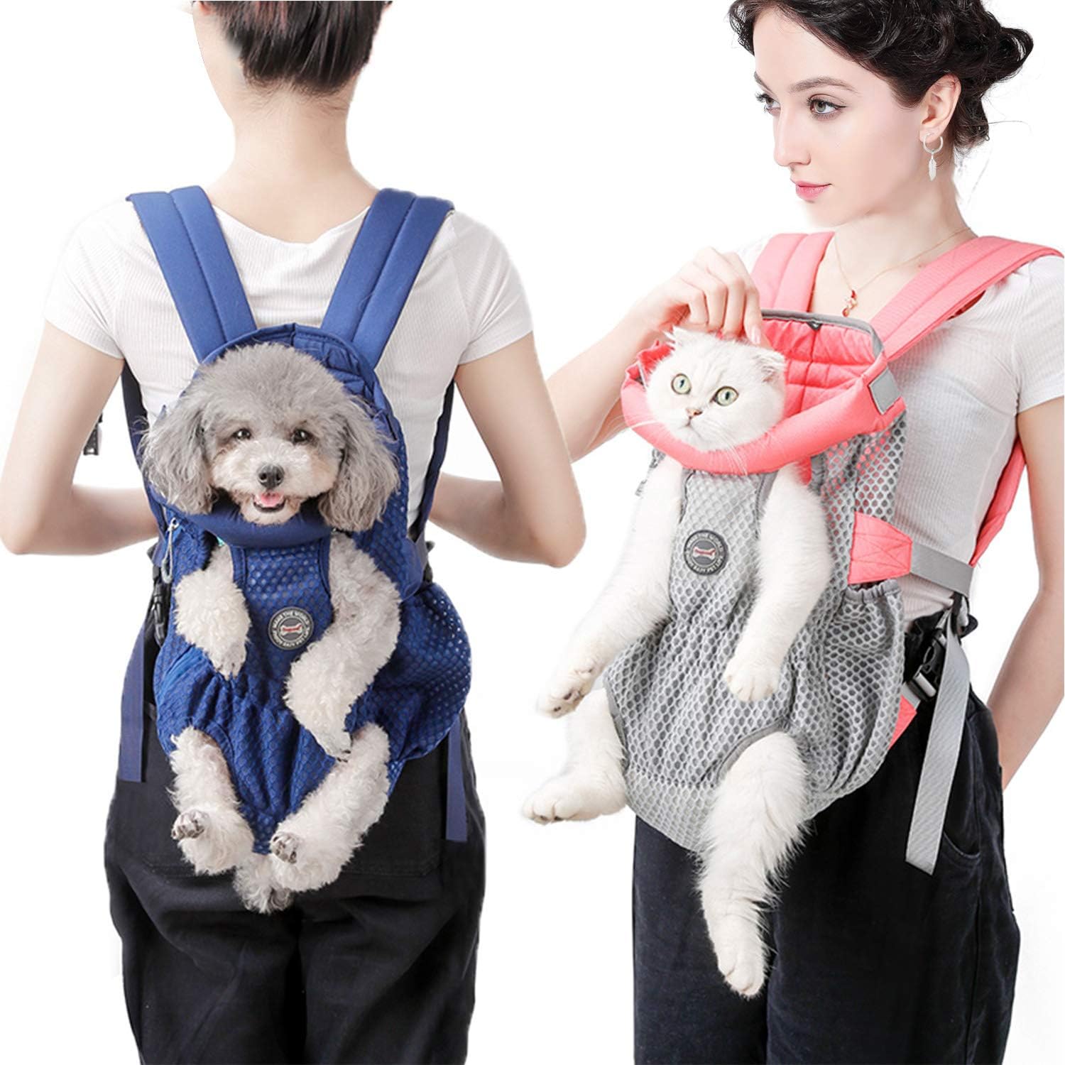 PETCUTE Cat Dog Carrier Backpack Legs Out Front Dog Body Carrier