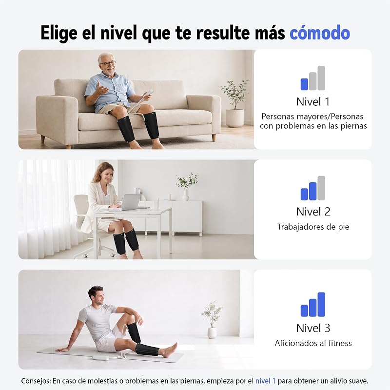Botas de Pressoterapia 4 em 1 para Casa, Recuperação Muscular