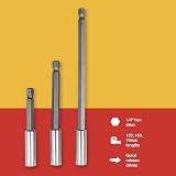 Amtech L2210 3 Piece Magnetic Bit Holder Set 75mm 100mm 150mm 1/4 Hex view 3