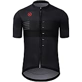 GCRFL Men's Cycling Jersey with 3+1 Zipper Pockets Short Sleeves Biking Bike Jersey Cycling Shirt Breathable Mesh Fabric