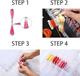Epesl Embroidery Floss Organizer 24-Grid Box with 40 Bobbins & Stickers view 4