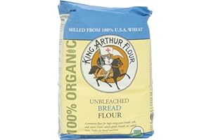 AZEKO King Arthur 100% Organic Unbleached Bread Flour, 5 Pounds!