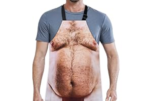 JUNQIU US JUNQIU Funny Mens Cooking Grilling Apron, Adjustable Apron For Men, Funny White Elephant Gifts For Adults, Christmas Gag Gifts For Men Dad, Humorous Unique Gift
