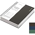 EMSHOI A5 Spiral Notebook College Ruled Lined Journal, Small 5.7" X 8.22", 300 Pages/150 Sheets, 100gsm Thick Paper, Waterproof Hardcover, for Office School Women Men Work Writing Notes, Coffee