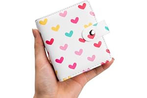 Ruibytree Mini Photo Album Book for 2x3 Inch Films - Small Picture Albums Fits Fujifilm Instax Mini 12 11 9 8 7 40 Instant Cameras,Polaroid Hi-Print Photos & Kpop Photocards Holder (52 Pocket White)