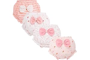 Happy Cherry Baby Girls Bloomers Infant Cute Ruffle Diapers Cover Toddler Cotton Briefs Shorts Underwear