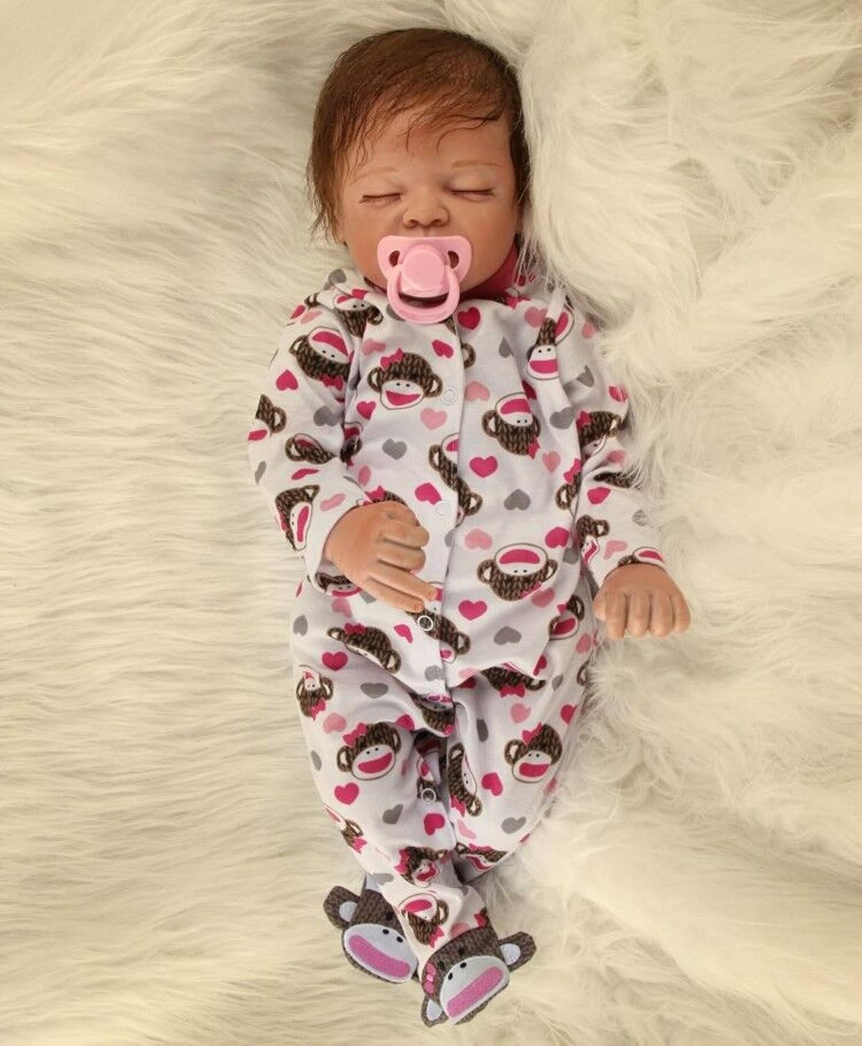 ZIYIUI Reborn Dolls Boy 18 Inches Handmade Reborn Babies Truly Soft Vinyl Silicone Real Life Like Looking Newborn Baby Dolls Magnetic Pacifier Birthday Gifts Toys - Image 5