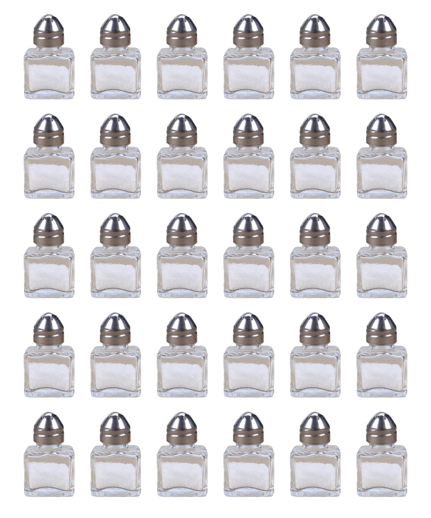 Shylve 30 Mini Salt and Pepper Shakers Set | Portable Salt and Pepper Mills Set | Compact Salt & Pepper Pots for Travel and Home Use