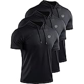 NELEUS Men's Dry Fit Performance Athletic Shirt with Hoods