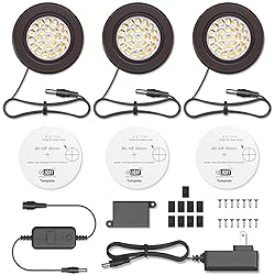 GETINLIGHT 2.6" Wide 3000K Dimmable LED Puck Lights