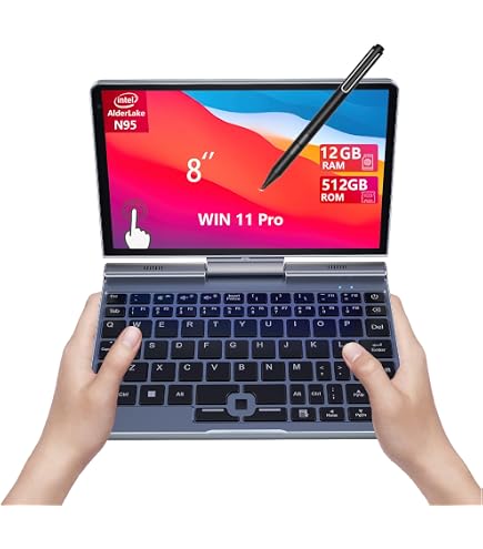 KOOFORWAY Mini laptop 20.3 cm HD Touchscreen portátil, Win 11 Pro