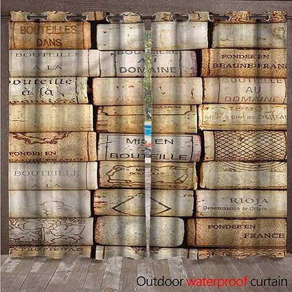 Amazon Com Blountdecor Winery Outdoor Waterproof Curtain Wine