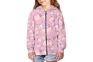 Upetstory Kids Zip Up Hoodie for Girls Boys Size 6-16 Years Fashion Sweatshirt