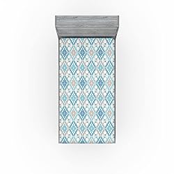 Ambesonne Quatrefoil 2 Pack Fitted Sheet, Tangled