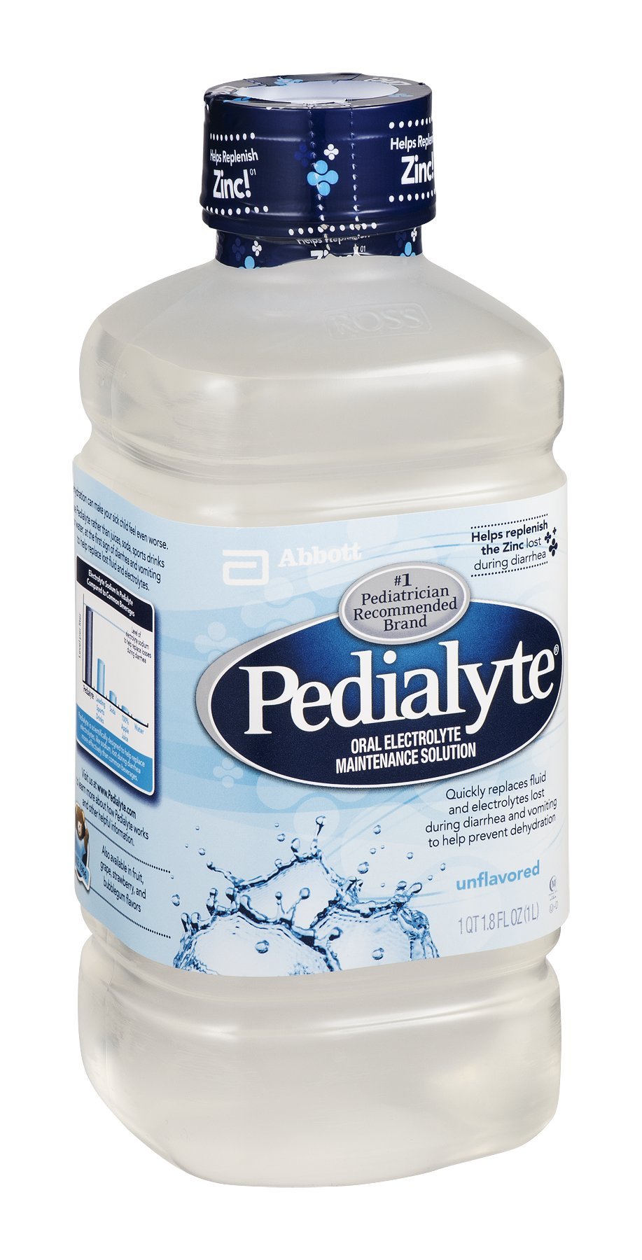 Photo 1 of *Exp June 1, 2027* Pedialyte Oral Electrolyte Unflavored 33.8 OZ (Pack of 4)