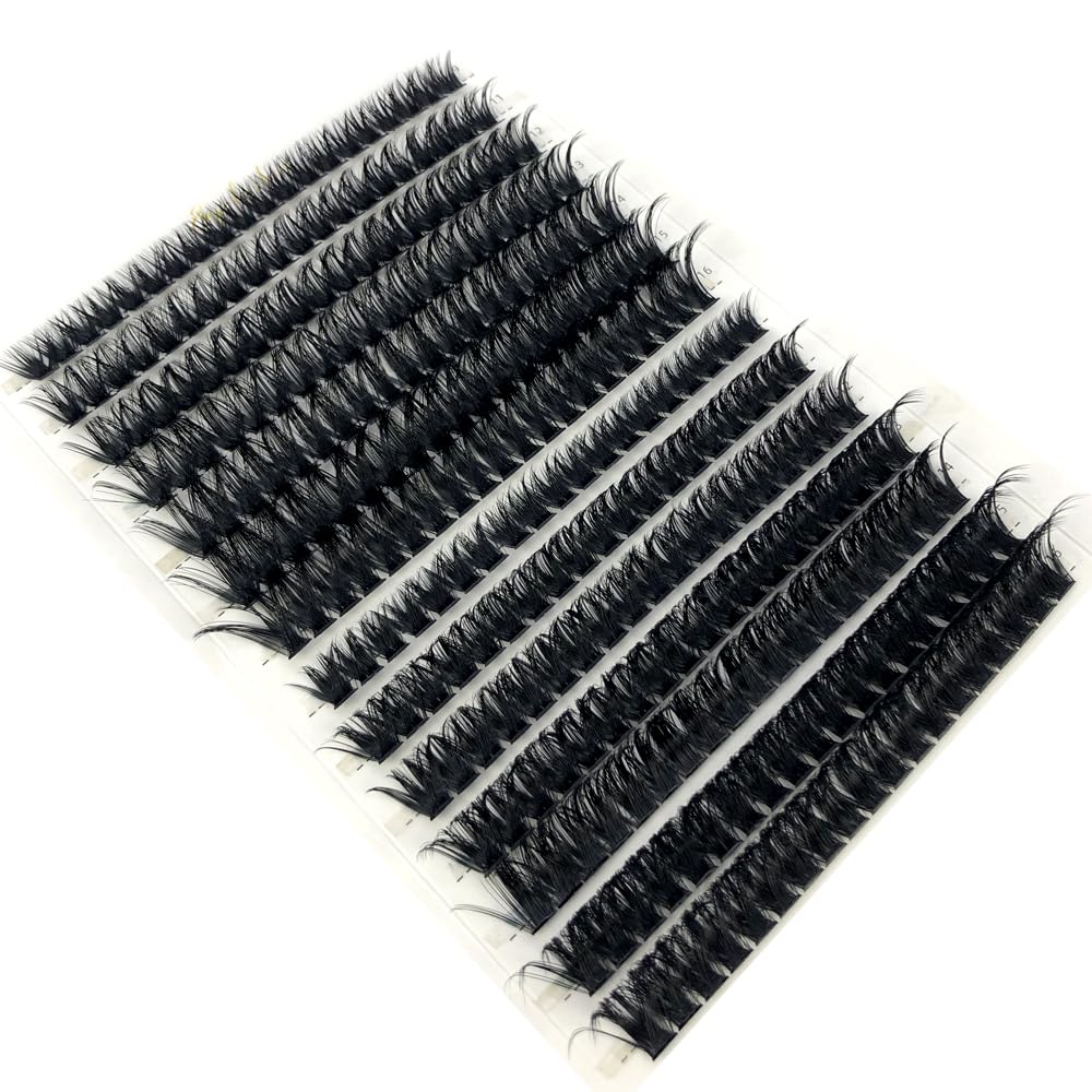 HBZGTLAD 30D/40D/50D/60D/80D Mink Eyelashes 280 Bundles Natural Eyelash extension 3D Russia Volume Individual Eyelash Cluster Makeup Tools Lashes (60D 80D-D Curl-0.07MM-MIX)
