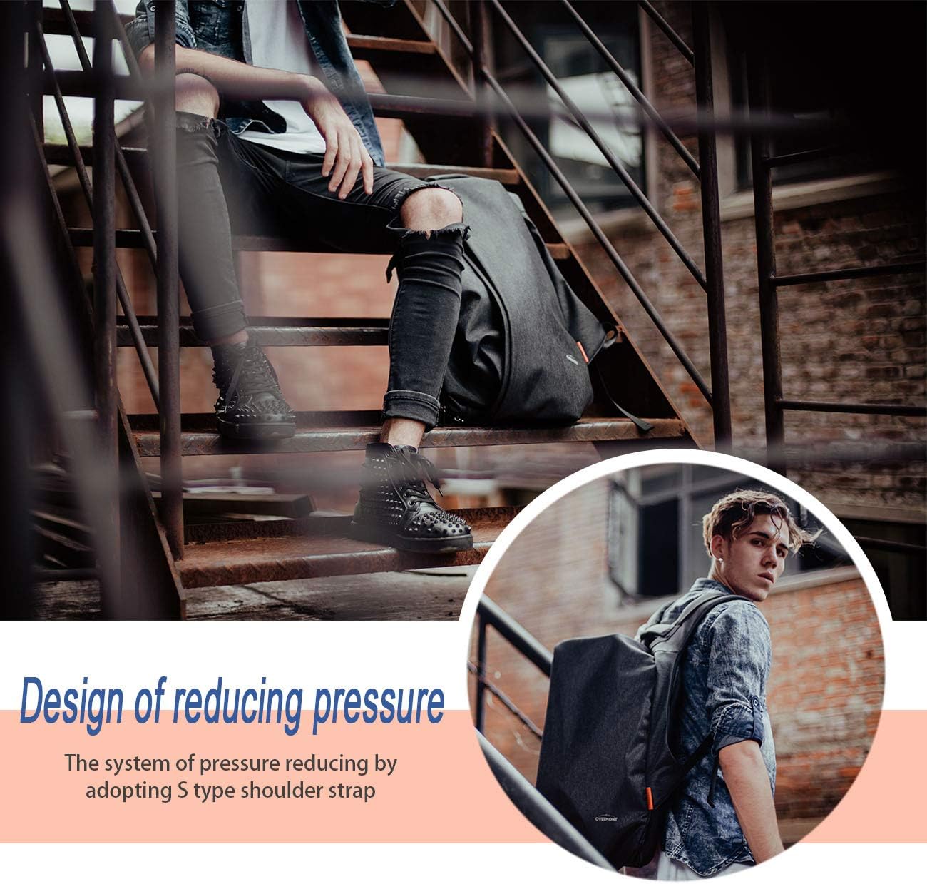 overmont laptop backpack