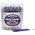 Extra Large Rock Candy Sticks: 36 Purple Crystal Rock Candy Sticks - Grape - Individually Wrapped for Party Favors, Candy Buffet, Showers, Receptions, Bridal and Baby Showers