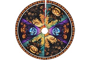 GRAETVIK Halloween Tree Skirt Christmas Halloween Tree Skirt 30" New Year Tree Skirt Simple Lace-Up Tree Skirt Indoor and Outdoor Home Decoration Holiday Party Farmhouse Decor Gift.