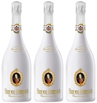 Fürst von Metternich Chardonnay Sekt Trocken (3 x 0.75 l) ? fruchtig & hochwertig ? Premiumsekt aus edlen deutschen Weinen ? 