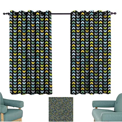 Amazon Com Kids Curtains Chevron Colorful Arrows Pattern Hipster