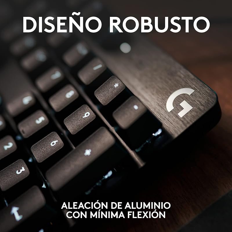 Logitech G413 SE Full-Size Mechanical Gaming Keyboard - Retroiluminado com interruptores táteis mecânicos, Anti-Ghosting, compatível com Windows, macOS, QWERTY Layout espanhol - Preto