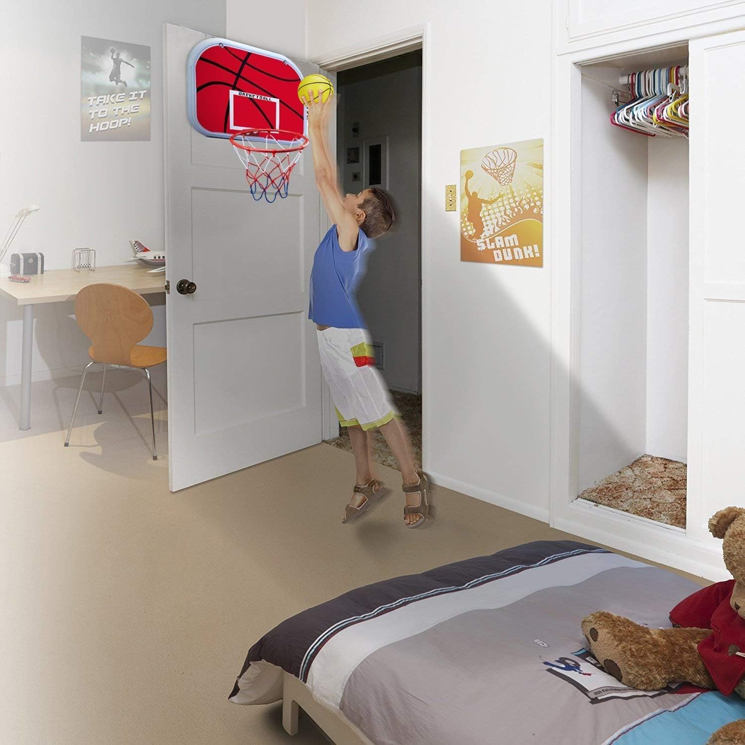 BESTTY 6 Inches Colorful Toddler Kids Replacement Mini Toy Basketball Rubber Baketball for Kids, Teenager Basketballs (5 PCS with 1 Air Pump): Toys & Games