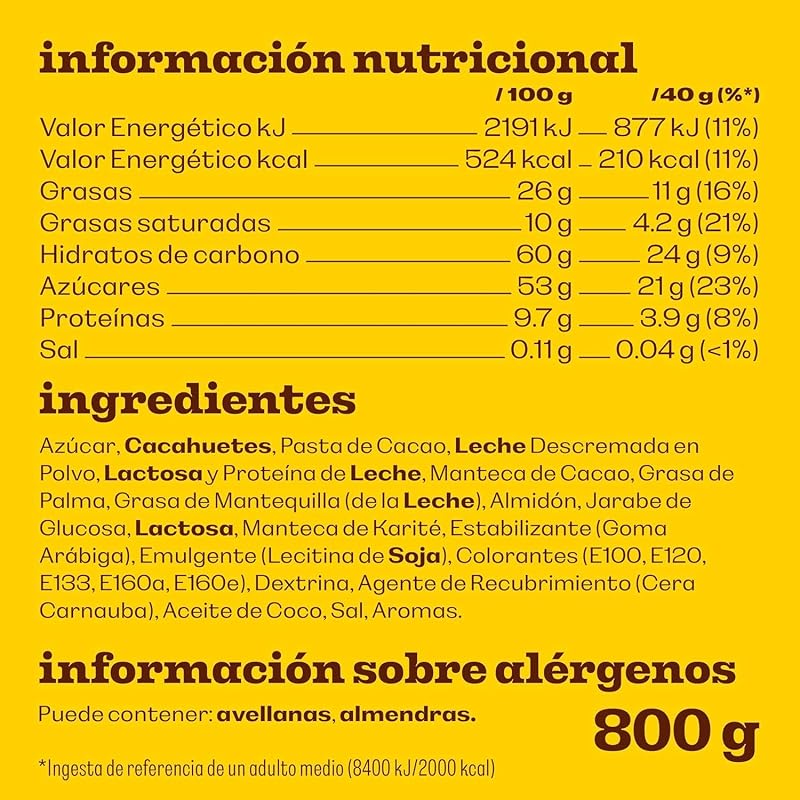 M&M'S - Saco a granel de chocolate de leite e amendoim para festas, presente de chocolate e aperitivos para noites de cinema, 800 g (a embalagem pode variar)