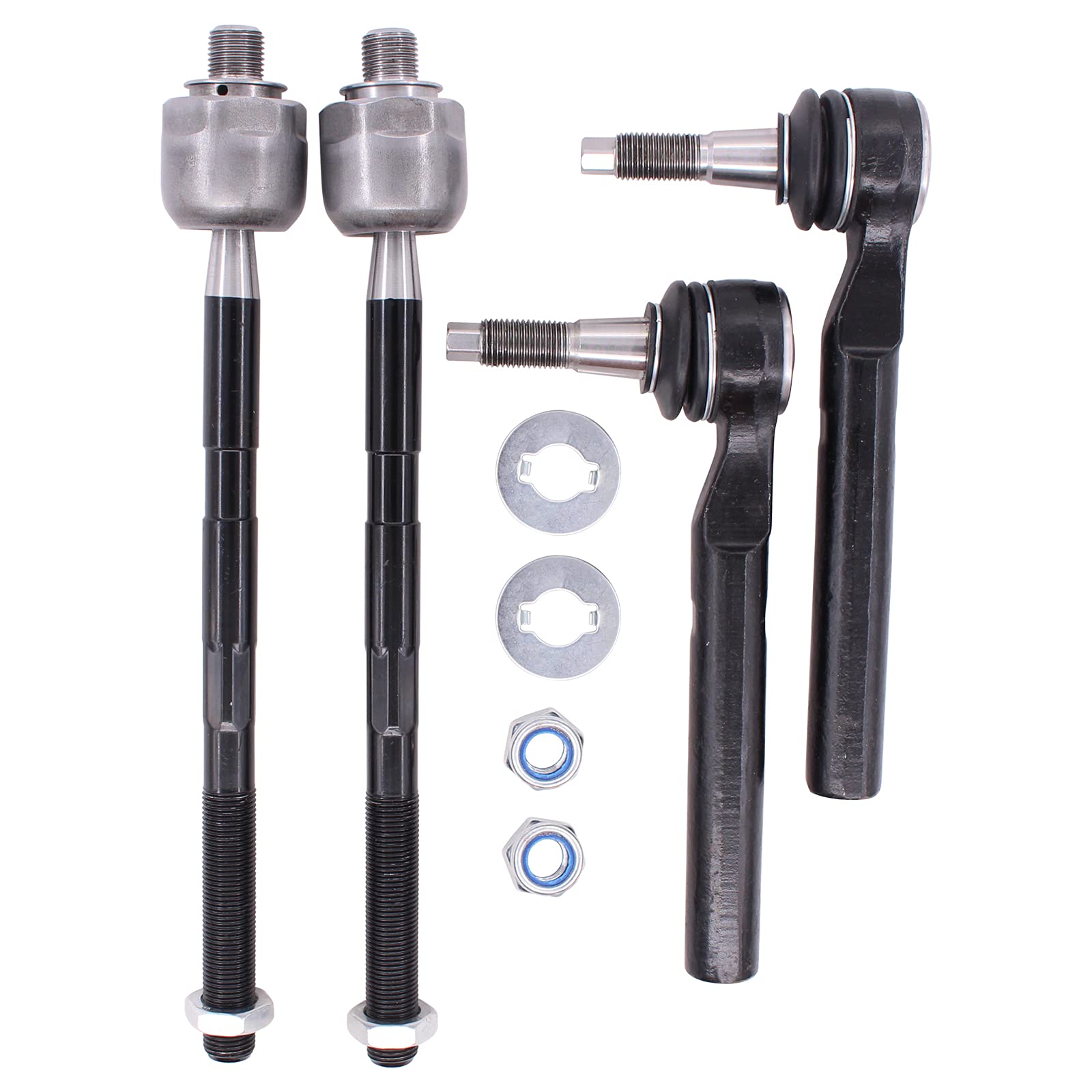 Photo 1 of NewYall Inner Outer Front Left and Right Suspension Tie Rod End Kit for Hummer H3 2007-2010, H3 with 16mm Thread Tie Rods 2006, H3T 2009-2010