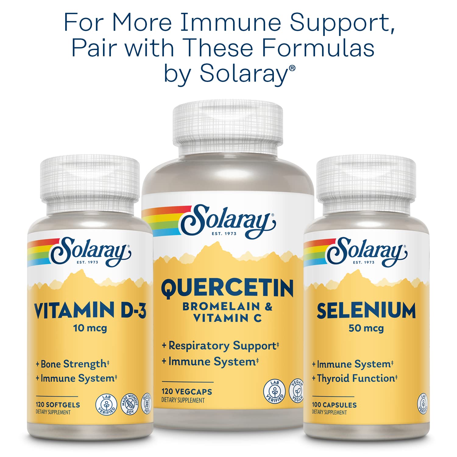SOLARAY Zinc 50mg Immune Support Capsules, 100 Count, Vegan, Pumpkin Seed