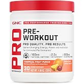 GNC Pro Performance Pre-Workout, Tropical Fruit Punch, 30 Servings | Delivers Natural Caffeine, Beta-Alanine, Citrulline, and Electrolytes for Energy and Performance, Banned Substance Tested