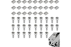 T‑Nut & M8 Bolt Kit 50‑Piece – 25pcs M8 T‑Slot Nuts (16x16x6 mm) + 25pcs M8×16 mm Hex Bolts – Perfect for 8 mm B‑Type Aluminu