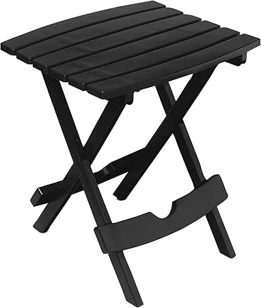 Amazon Com Adams Manufacturing 8510 02 3700 Quick Fold Side Table Black Garden Outdoor