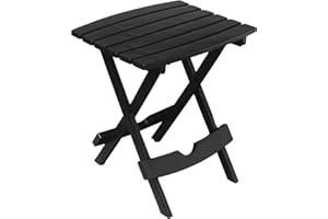 Adams Manufacturing 8510-02-3700 Quick-Fold Side Table, One Size, Black