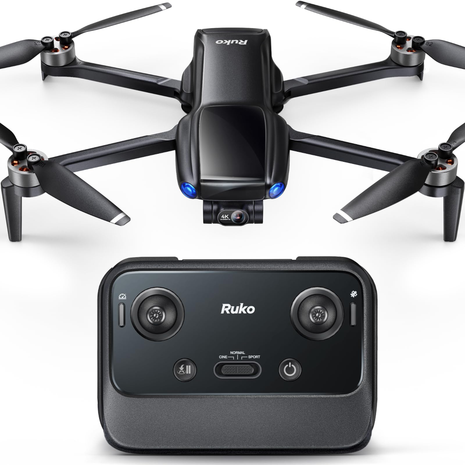 Ruko U11MINI 4K Ruko Drone with camera 8K Photo & 4K/30fps Video, 3-Axis Gimbal + EIS Drones with Camera 4K Professional, 39.27 ft/s High Speed, Under 249g Lightweight, 20000ft Transmission Range