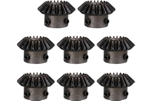 CNBTR 8 Pieces Tapered Bevel Gear Wheel 8mm (1.5 Modulus 20T) for Hardware Mechanical
