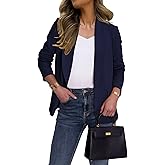 Ahlaray Women's Blazer Business Casual Lapel Collar Long Sleeve Open Front Work Office Suit Jacket Blazer, S-XL