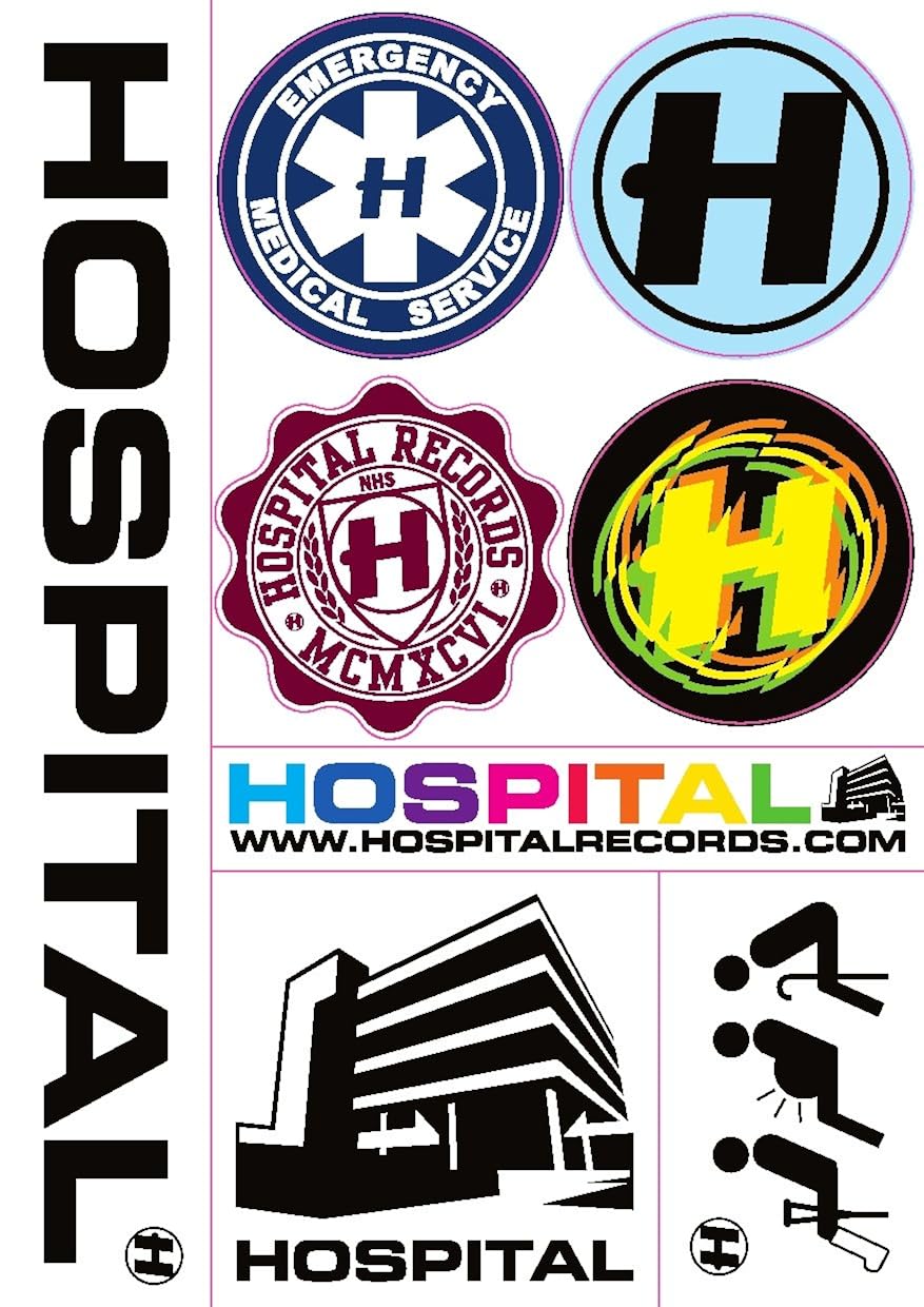 Hospital Records Stickers Amazon.co.uk Clothing