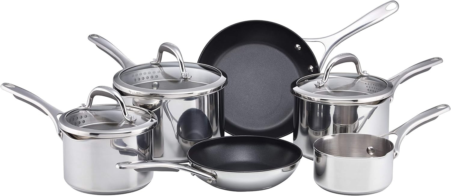 Meyer Select Stainless Steel Cookware Set, 6Piece Silver Amazon.co.uk Kitchen & Home