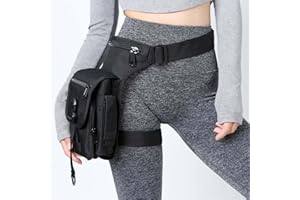 CHRISDIEN DENY Waterproof Motorcycle Thigh Bag for Men Women - Drop Leg Bag with Adjustable Strap,Thigh Pack for Riding, Outdoor Sports, and Travel - Secure Leg Bag for Phone, Wallet, and Essentials