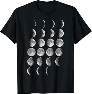 Nerdy Leonard Moon Phases Space Science Student Teacher Gift T-Shirt