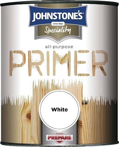 Johnstone's All Purpose Primer White 250ml for Wood Metal Hardboard Interior