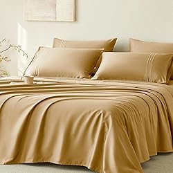 JELLYMONI Twin Sheet Sets Gold - 400 Thread Count