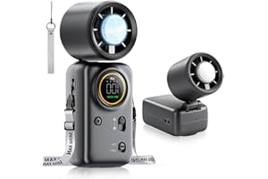 FurBall 4-IN-1 Portable Handheld Fan with Ice Cooling, High-speed Turbo Power 100 Gear Adjustable, LED Display, 6000mAh Recha