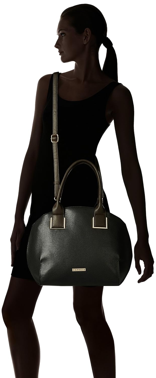 caprese kylie women's satchel (black)