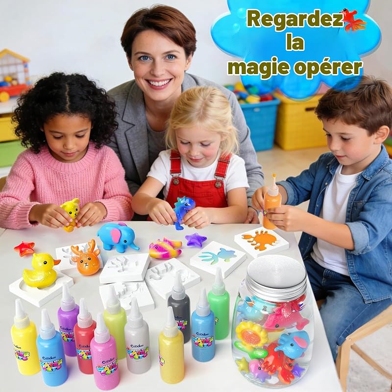 Aqua Gelz Set, Jouet Eau Magique 3D DIY, Activites Manuelles Enfants 3+ Ans — photo 5 sur 7