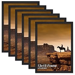 A PLUS MAX 13x18 Picture Frame Set of 6, Black