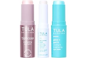TULA Skin Care Eye Balm Extravaganza - Dark Circle Under Eye Treatment, Instantly Hydrate and Brighten Undereye Area & Leave the Ultimate Glow, 3-Piece Kit